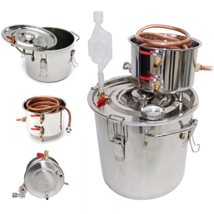 35L Alcohol Ethanol Distiller Home Brew Still Wines Making Pure Water Boiler Set