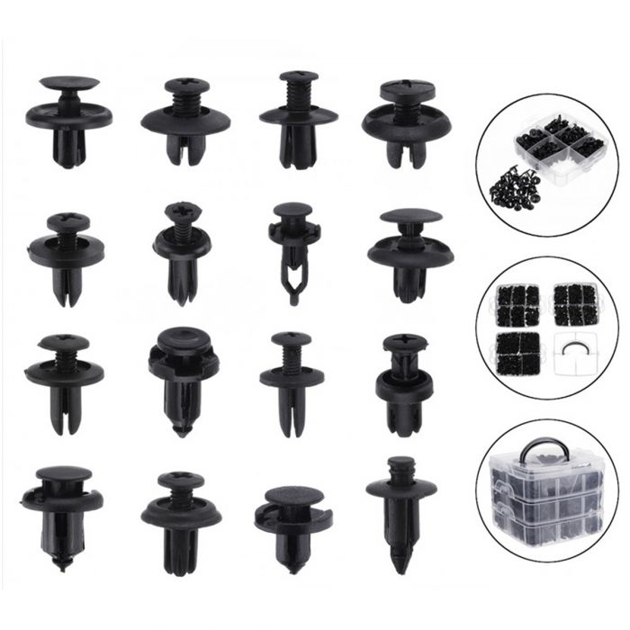 620 Pcs 16 Sizes Clip Trim Car Install Push Rivet Bumper Door Panel Retainer Fastener