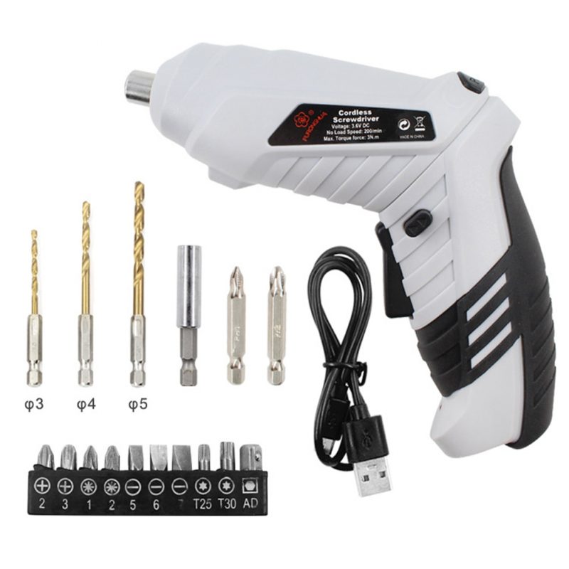 3.6V Cordless USB Charging Mini Electric Screwdriver Rechargeable Drill Automatic Screw Driver Hand Drill Wrench power tools