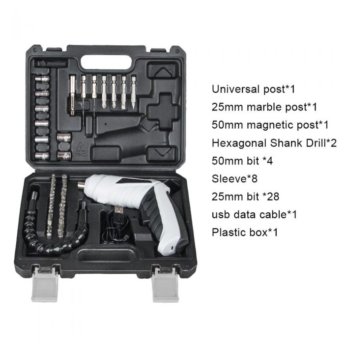 Usb Portable Lithium-ion Battery Cordless Screwdriver Electric Drill Hole Electrical Screwdriver Hand Driver Wrench Power Tools