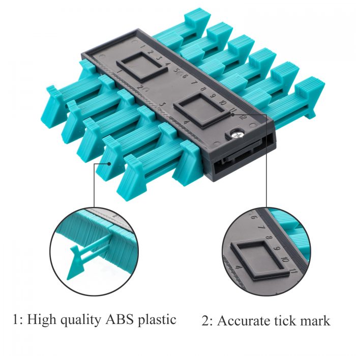 Profile Measuring Tools Deep Duplicator Tiling Laminate Woodworking Multi-functional Irregular Plastic Gauge Contour Gauge Ruled