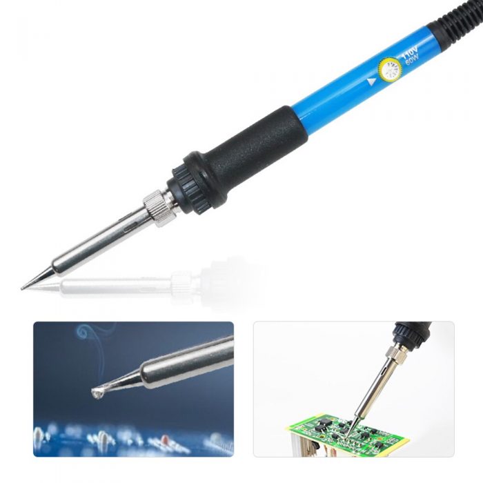 110 / 220 V 60W Electric Soldering Iron Electronic Welding Equipment Instruments Household Repair Tools 5PC Solder Tips