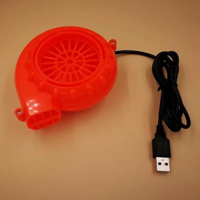 Portable Orange Mini DC 6V Inflatable Toy Battery Powered Mascot Head Electric Costume For Doll Air Blower
