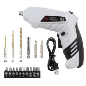 Cordless USB Charging Mini Electric Screwdriver 3.6V Rechargeable Drill Automatic Screw Driver Hand Drill with LED Light