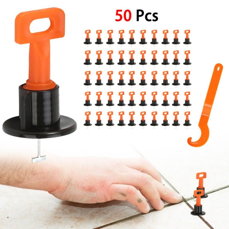 50pcs Level Wedges Tile Spacers For Flooring Wall Tile Spacer Carrelage Tile Leveling System Leveler Locator Construction Tools