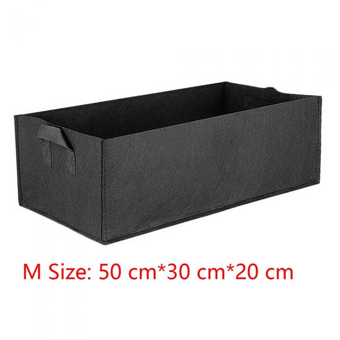 Square Vegetable Planter Bag Fabric Garden Floral Planting Bag With Handles Non-Woven Raised Garden Bed Indoor Garden Tools Q30