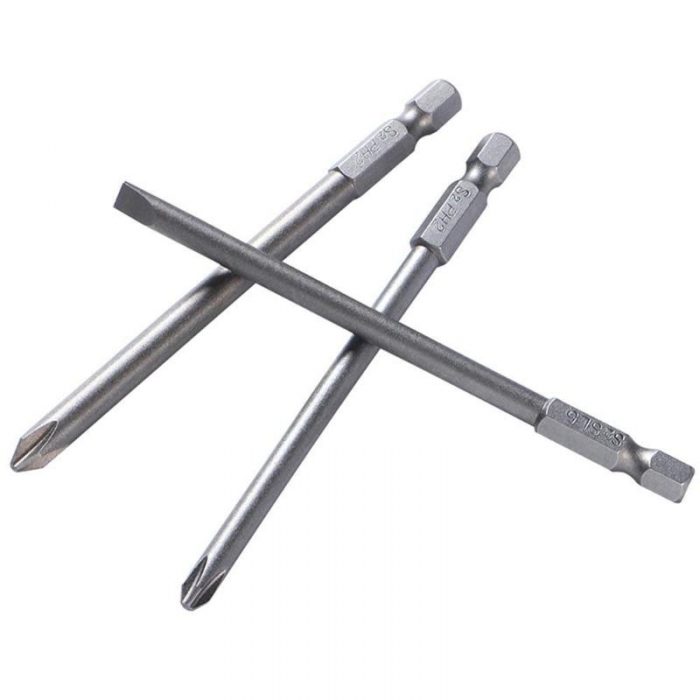 Professional 10pcs/set 100mm Alloy Steel S2 Slotted Phillips Screwdriver Bits Straight Cross Head Batches Hand Tools