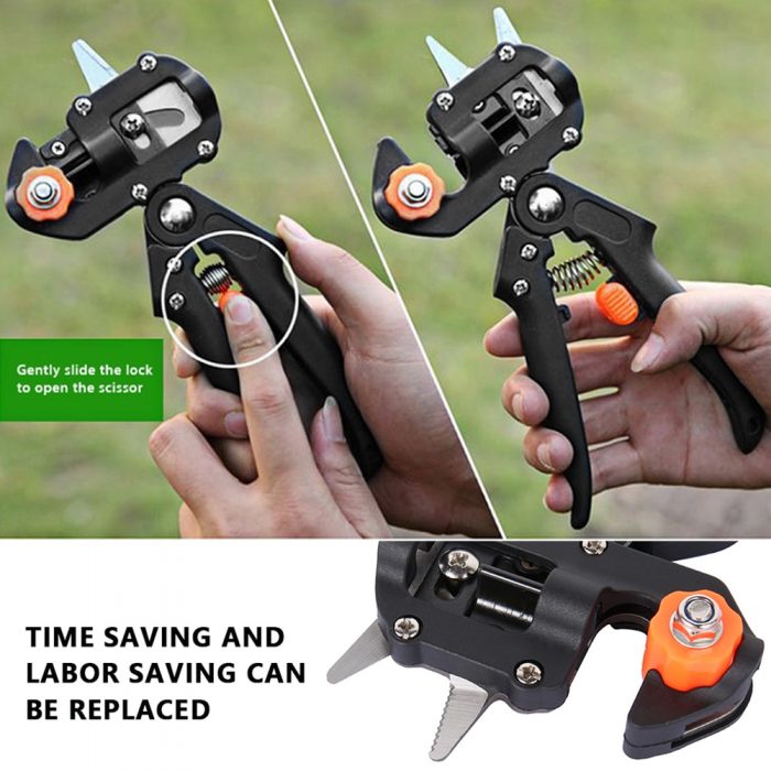 Garden Grafting Pruner Grafting Set Kit Branch Cutter Secateur Pruning Plant Shears Fruit Tree Grafting Scissors Gardening Tools