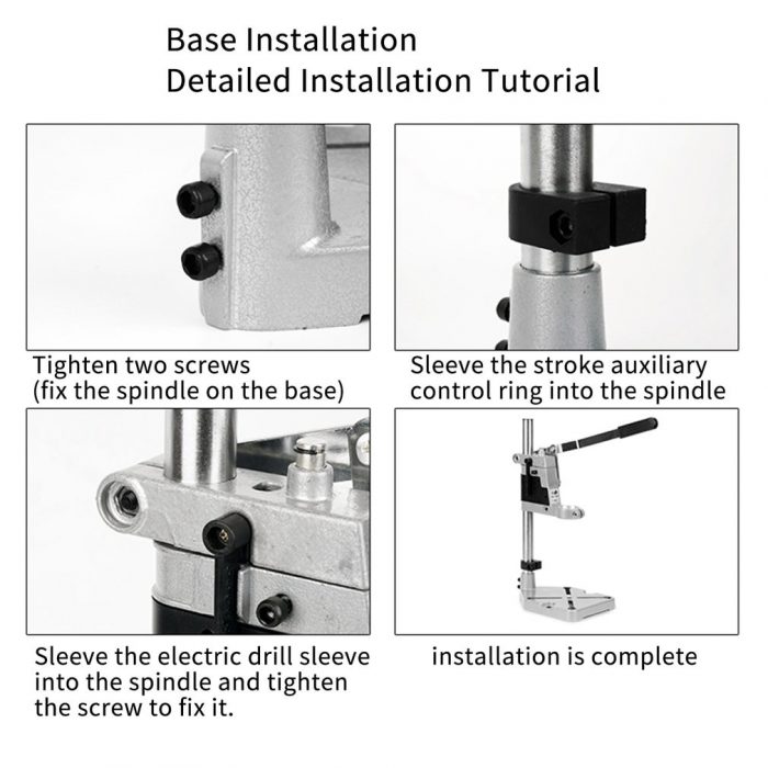 Aluminum Alloy Bench Drill Stand Electric Drill Base Frame Drill Holding Holder Bracket Drilling Guide For Woodworking