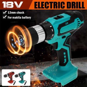 18V 10mm/13mm 90N.m Electric Drill Cordless Hand Drill Screwdriver without Rechargable Lithium-Ion Battery for Makita battery