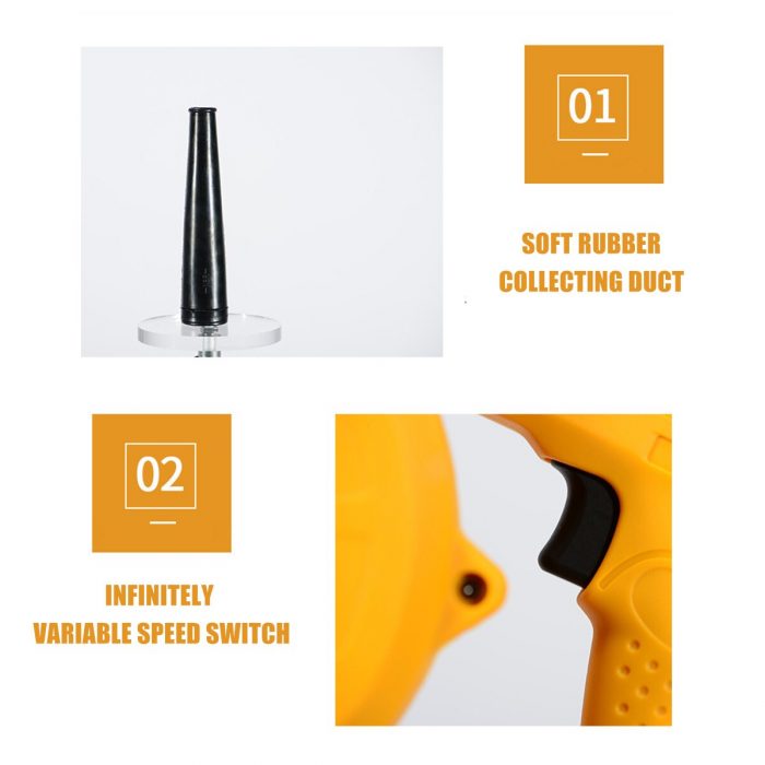 Cordless Electric Air Blower Computer Cleaner Dust Blowing Dust Leaf Cleaner Collector Sweeper With Lithium Battery Power Tools