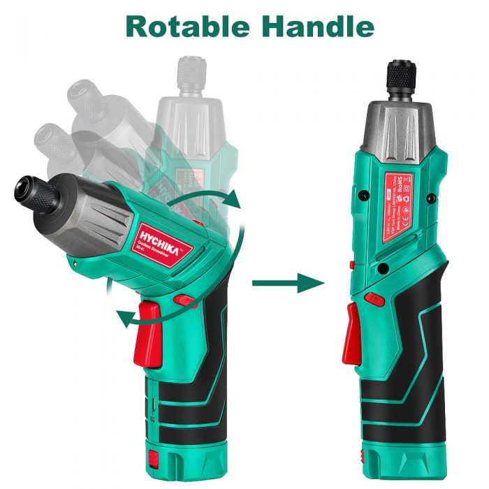 HYCHIKA Cordless Electric Screwdriver 3.6V 2.0Ah Rechargeable Power battery Screwdriver Twistable Handle LED Torch Power Tool