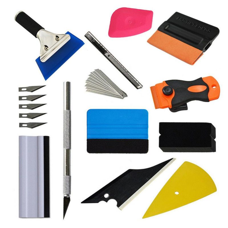 High Quality Car Wrapping Tools Kit Vinyl Squeegee Felt Scraper Pro Cutter Razor Window Tint Drop Shipping