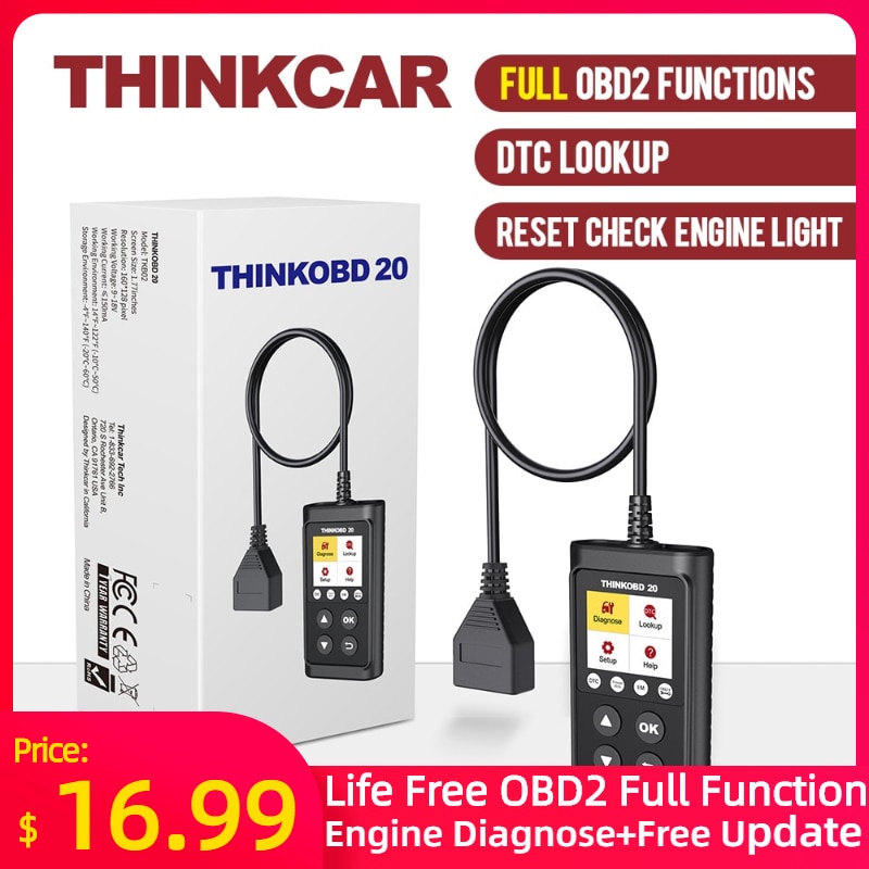 THINKCAR THINKOBD 20 OBD2 Scanner Car Auto Diagnostic Tool Automotivo Code Reader Check Engine Light DTC Lookup