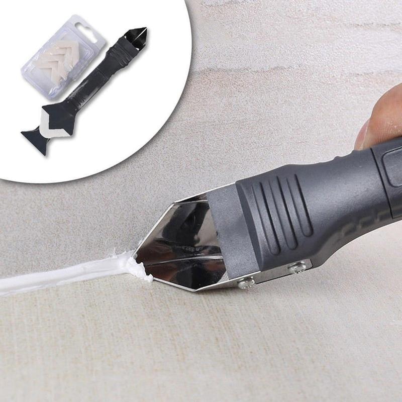 3 In 1 Silicone Remover Caulk Finisher Sealant Smooth Scraper Grout Kit Tools Household Hand Tool Accessories