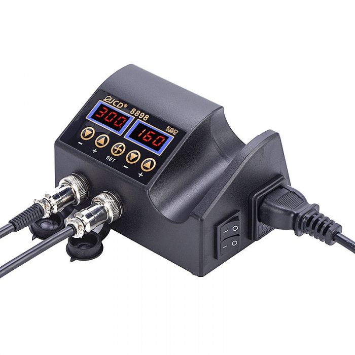 ZK30 2 in 1 Soldering station LCD Digital display welding rework station for cell-phone BGA SMD PCB IC Repair solder tools 8898