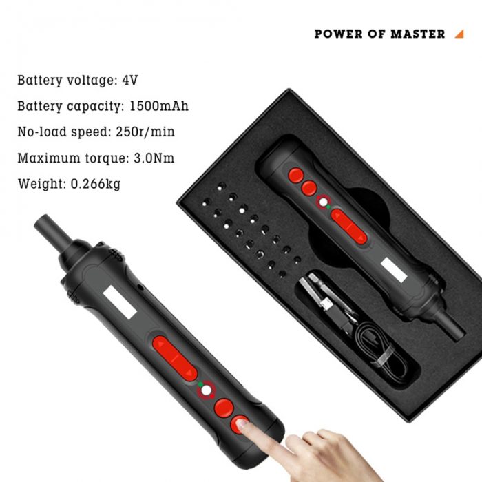 Mini Electric Screwdriver USB Charging Portable Screw Driver Cordless Power Screwdriver Drill Magnetic Screw Driver Repair Set