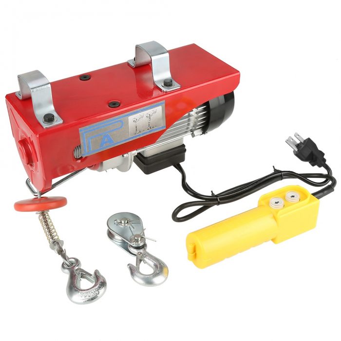 Durable 100/200kg Electric Cable Hoist Lifting Wire Hanging Crane Lifting Tools US Plug 110V