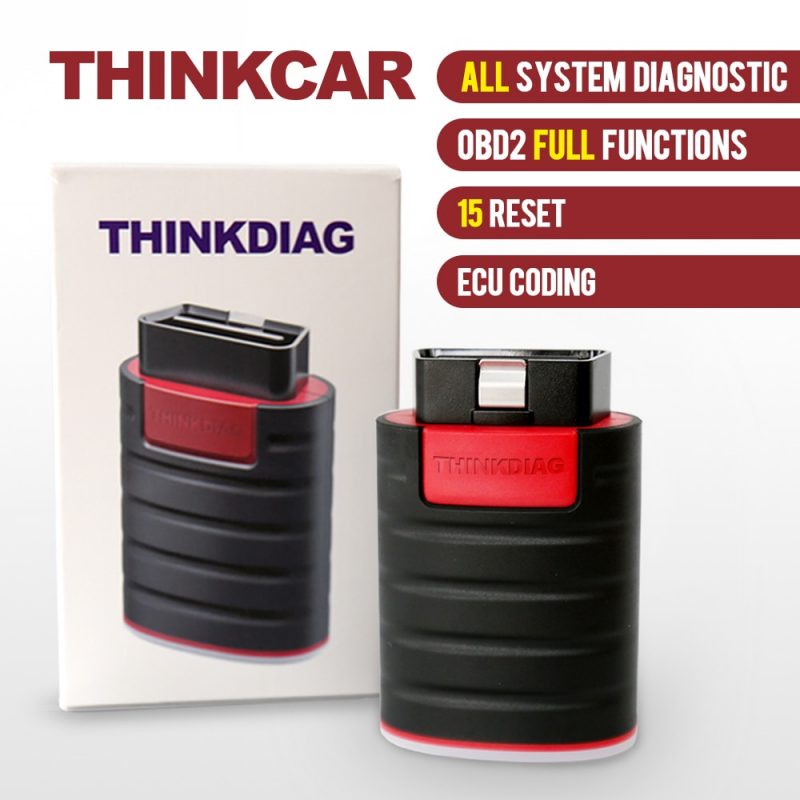 Thinkcar ThinkDiag Full OBD2 All System Diagnostic Tool Car Code Reader Scanner 15 Reset Service Actuation Test ECU Coding