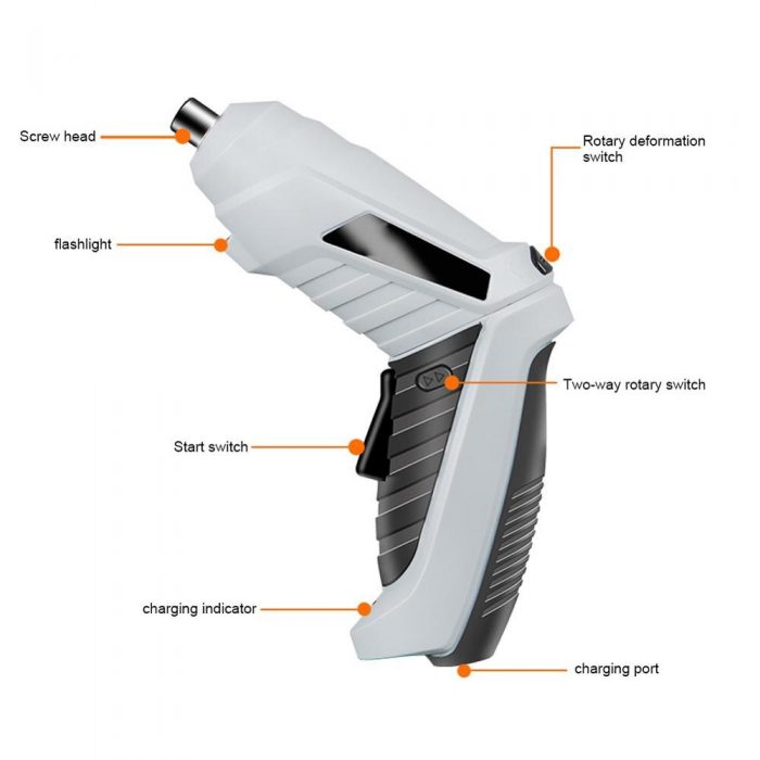 Usb Portable Lithium-ion Battery Cordless Screwdriver Electric Drill Hole Electrical Screwdriver Hand Driver Wrench Power Tools