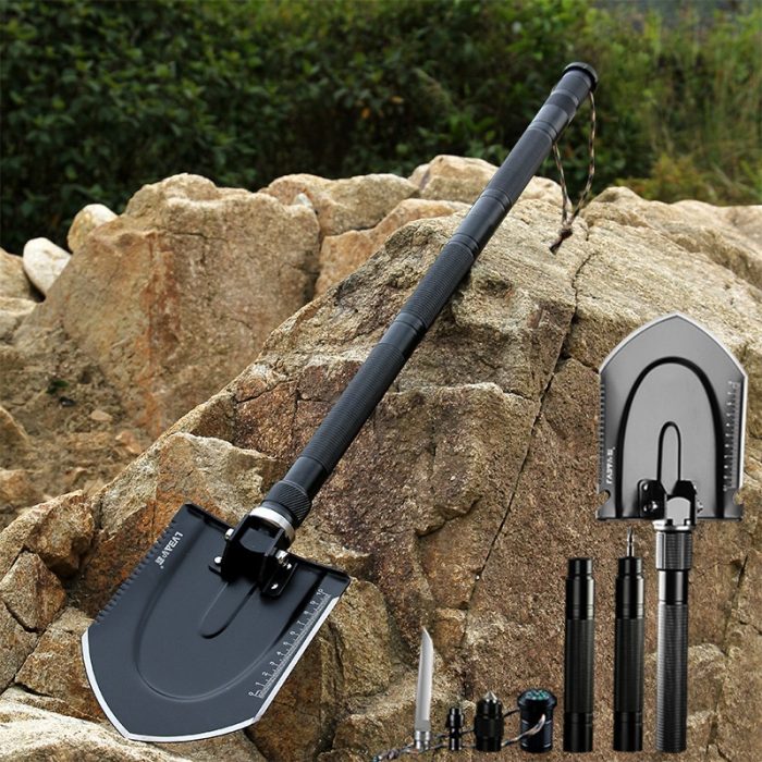 97cm Multi-function Engineering Shovel Outdoor Garden Fishing Tools Wilderness Survival Equipment Snow Shovel with a Free bag