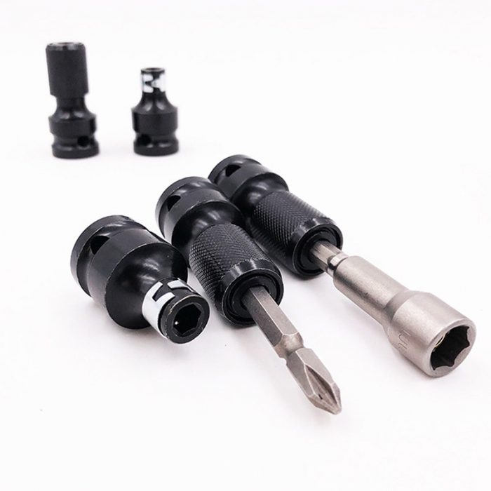 1/2 Inch Square To 1/4 Inch Hex Ratchet Socket Wrench Socket Adapter Spanner Set Drive Chuck Converter Impact Tool