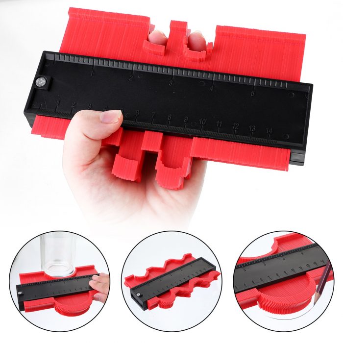 Profile Measuring Tools Deep Duplicator Tiling Laminate Woodworking Multi-functional Irregular Plastic Gauge Contour Gauge Ruled