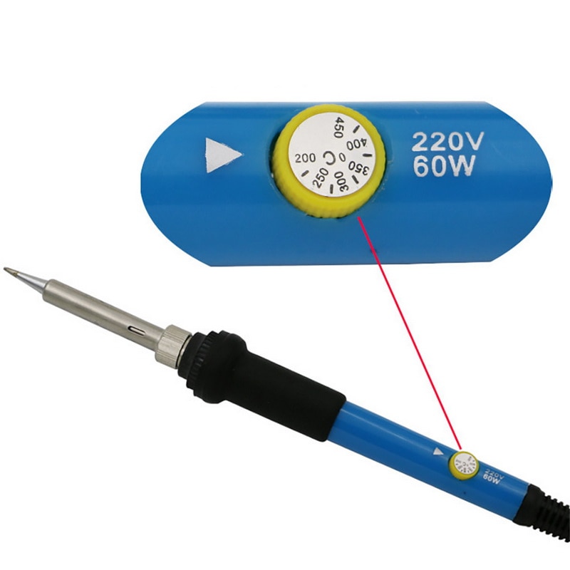 5pcs Adjustable Temperature Electric Soldering Iron 220V 60W Welding Solder Rework Station Heat Pencil Tips Repair Tool