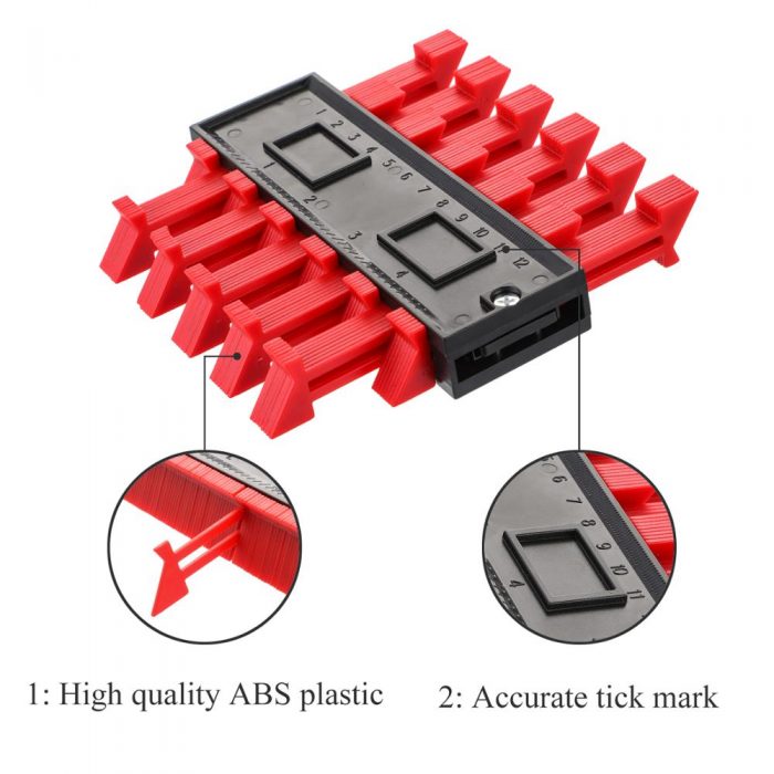 12/14/25 Cm ABS Irregular Contours Gauge Arc Ruler Measuring Radiant Ruler Contour Meter Marking Tile Cuts Tiling Laminate Tool