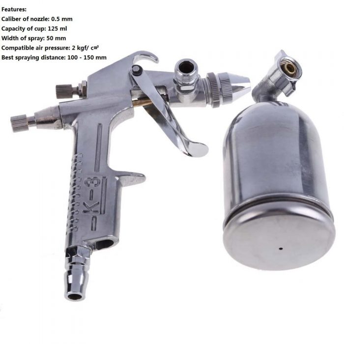 1pcs Portable Gravity Sandblasting Gun Adjustable Pneumatic Small Sandblaster Spray Durable Anti-rust Machine Set Blasting Tools