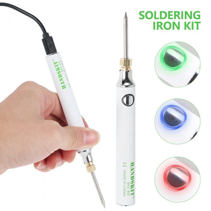 Three-speed Adjustable Temperature Electric Soldering Iron Kit 5V 8W Tin USB Electronics Welding Soldering Iron Kit Welding Tool