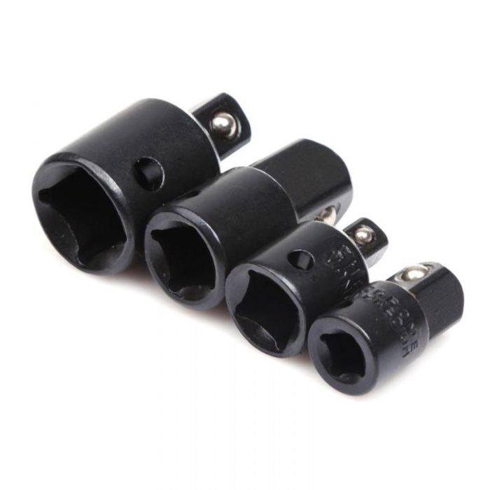 4pcs 1/4 3/8 1/2 Drive Socket Adapter Converter Reducer Air Impact Craftsman Socket Wrench Adapter Hand Tools Set BI115+