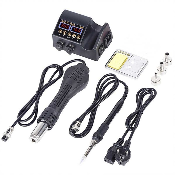 ZK30 2 in 1 Soldering station LCD Digital display welding rework station for cell-phone BGA SMD PCB IC Repair solder tools 8898