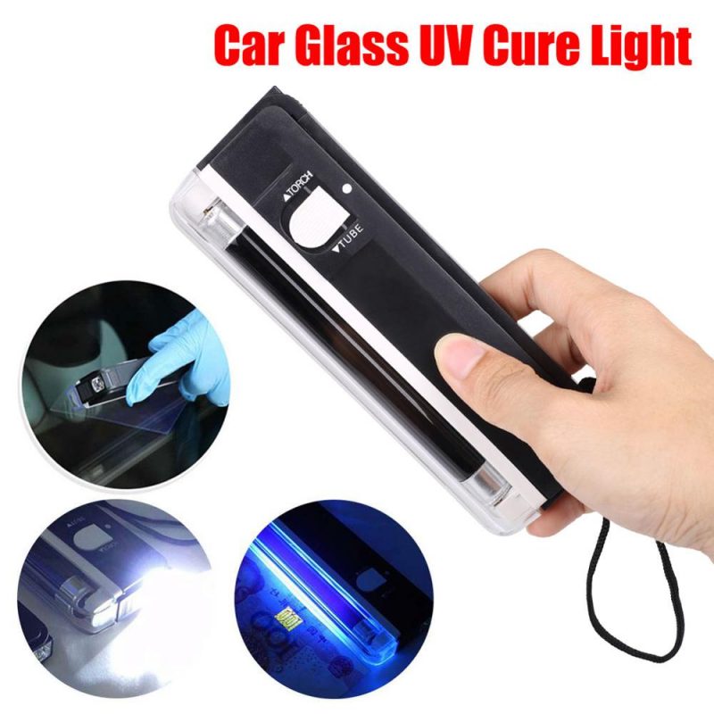 Auto Glass UV Cure Light Car Window Resin Cured Ultraviolet UV Lamp Lighting Windshield Repair Kit Repair Tools