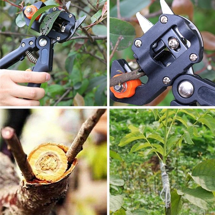 Garden Grafting Pruner Grafting Set Kit Branch Cutter Secateur Pruning Plant Shears Fruit Tree Grafting Scissors Gardening Tools