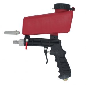 Handheld Mini Spray Gun Lightweight Aluminium Gravity Pneumatic Sandblaster Gun Household Sandblasting Power Machine