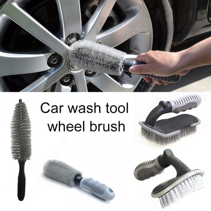 Car Wheel Cleaner Brush Detailing Brush Car Wheel Wash Brush Wheel Rims Tire Washing Brush Auto Scrub Brush Car Wash Tools New