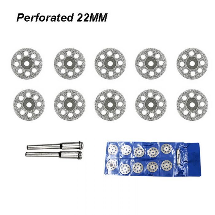 ZK30 10pcs Circular Saw Blades Cutting Wheel Discs+2pcs Mandrels Set Rotary Tool Carbon Steel Drill Accessories Hard Cutting