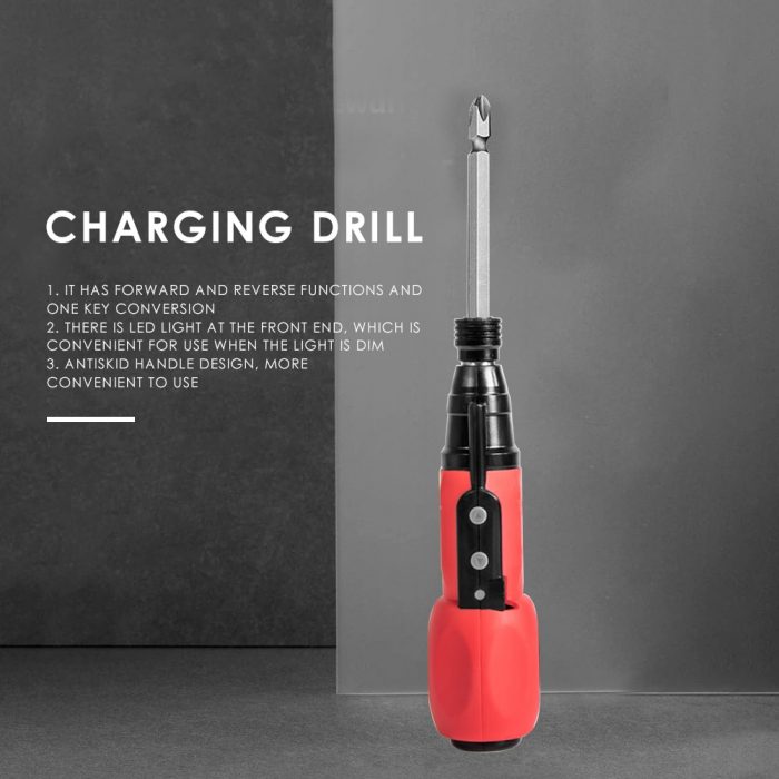 Mini Electric Screwdriver Cordless Drill USB Rechargeable 3.6V Lithium Battery Super Torque Power Tools Led Light For HOME DIY