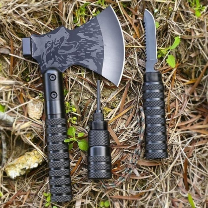 Foldable Camping Axe Shovel Multi-Tool Kit Survival Emergency Gear Portable Outdoor Axe Shovel Set Garden Tools Dropshipping