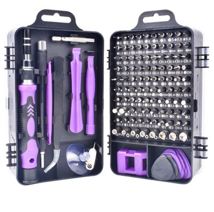 ZK40 Phone Repair Tools Kit Screwdriver Set Precision 115 In 1 Magnetic Torx Hex Bit Screw Driver Bits Insulated Multitools