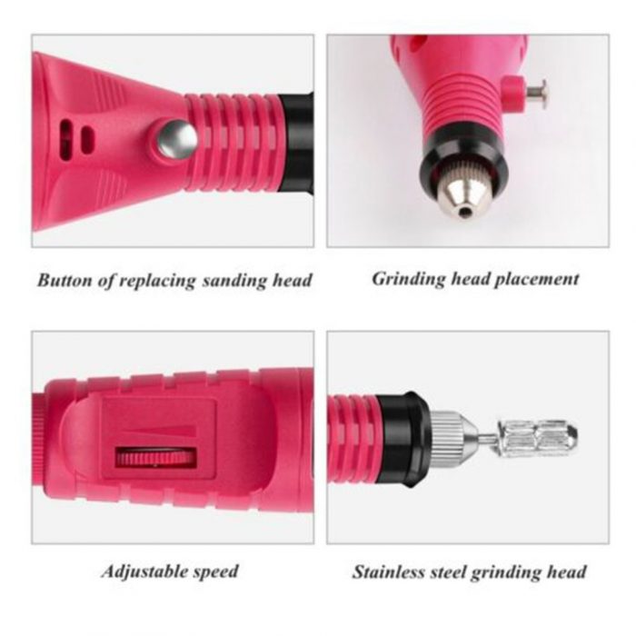 Electric Drill Nail File Acrylic Art File Manicure Pedicure Portable Machine Kit Practical durable kit