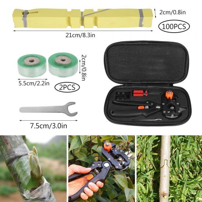 Garden Grafting Pruner Grafting Set Kit Branch Cutter Secateur Pruning Plant Shears Fruit Tree Grafting Scissors Gardening Tools