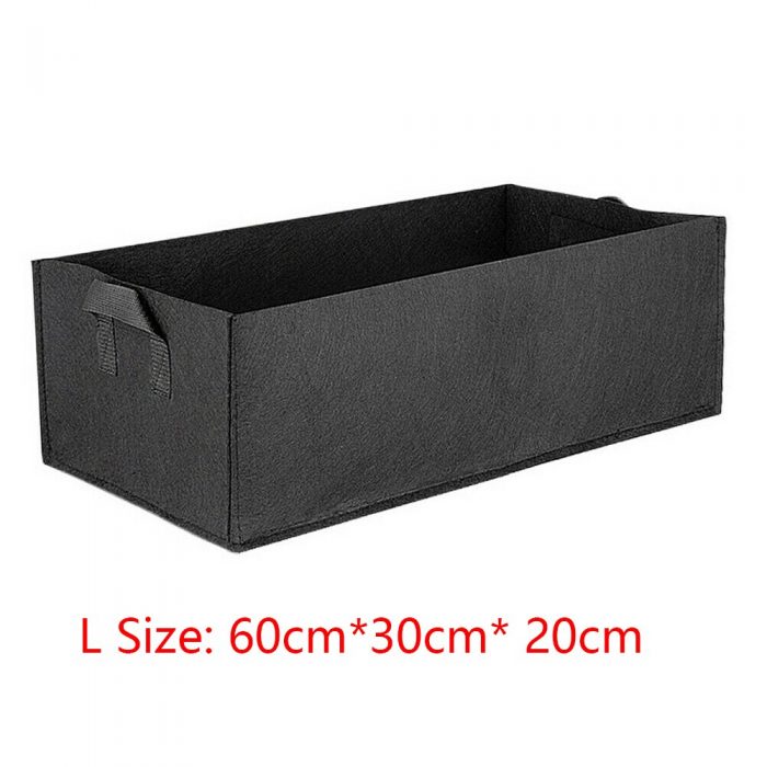 Square Vegetable Planter Bag Fabric Garden Floral Planting Bag With Handles Non-Woven Raised Garden Bed Indoor Garden Tools Q30