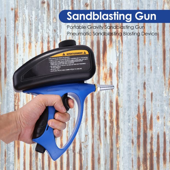 Portable Sand Gravity Sandblasting Gun Anti Rust DIY Anti-rust Blasting Device Pneumatic Small Sand Blasting Machine