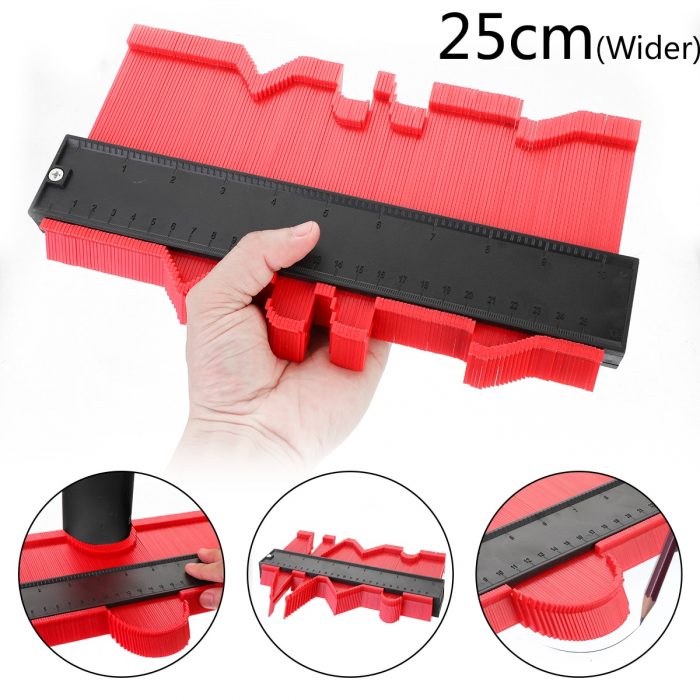 12/14/25/50cm Contour Gauge Plastic Profile Copy Contour Gauges Standard Wood Marking Tool Tiling Laminate Tiles dropping