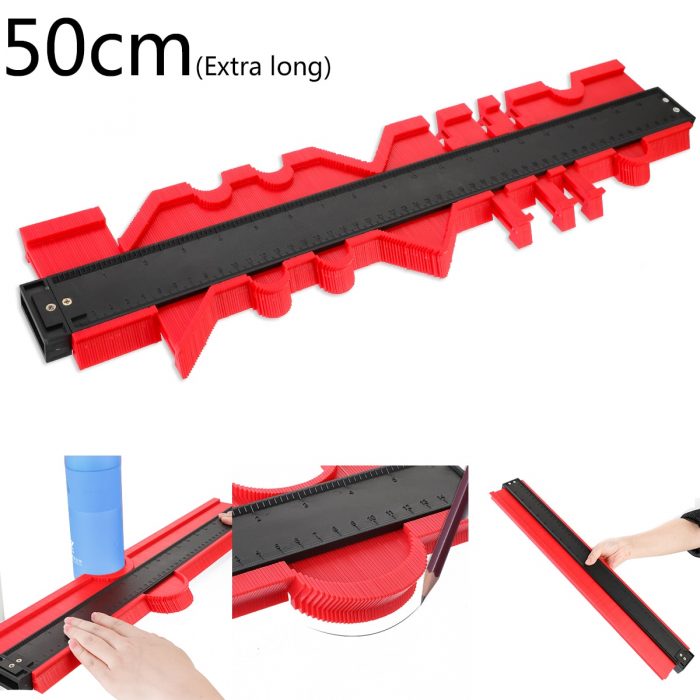 12/14/25/50cm Contour Gauge Plastic Profile Copy Contour Gauges Standard Wood Marking Tool Tiling Laminate Tiles dropping