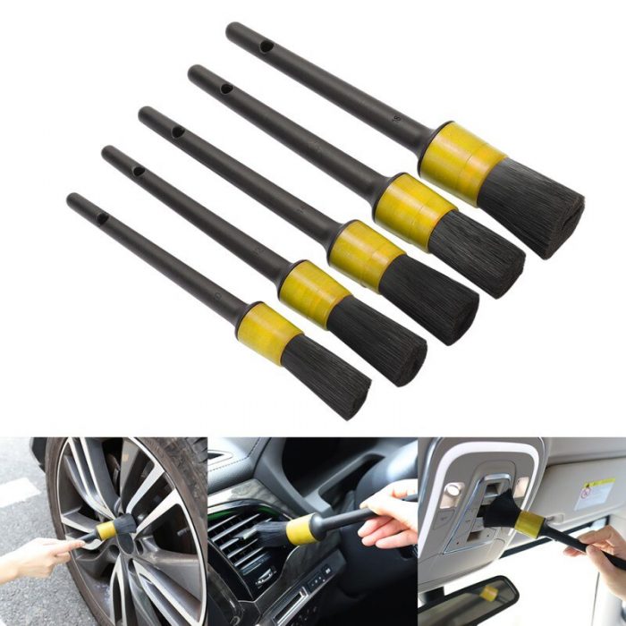 5Pcs Car Detailing Brush Cleaning Brushes Auto Detail Tools Wheels Dashboard Car-Styling Accessories