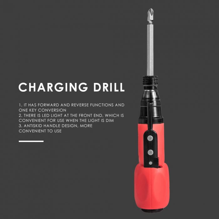 Mini Electric Screwdriver Cordless Drill USB Rechargeable 3.6V Lithium Battery Super Torque Power Tools Led Light For HOME DIY