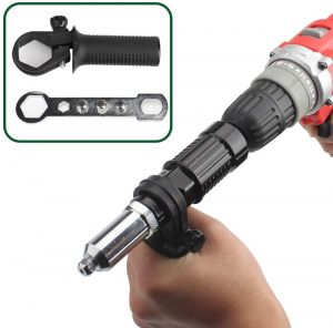 ZK30 Electric Rivet Gun Tool Alloy Steel Drill Adapter Tools Riveting Tool Riveter Head and Hand/Power Tools for Nails/Riveter